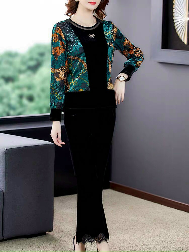 Set Nhung Phối Màu Chan Ren - BTN85